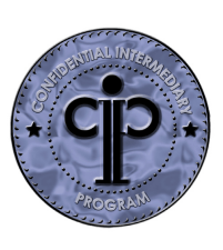 Confidential Intermediary Program Seal with letters "CIP."